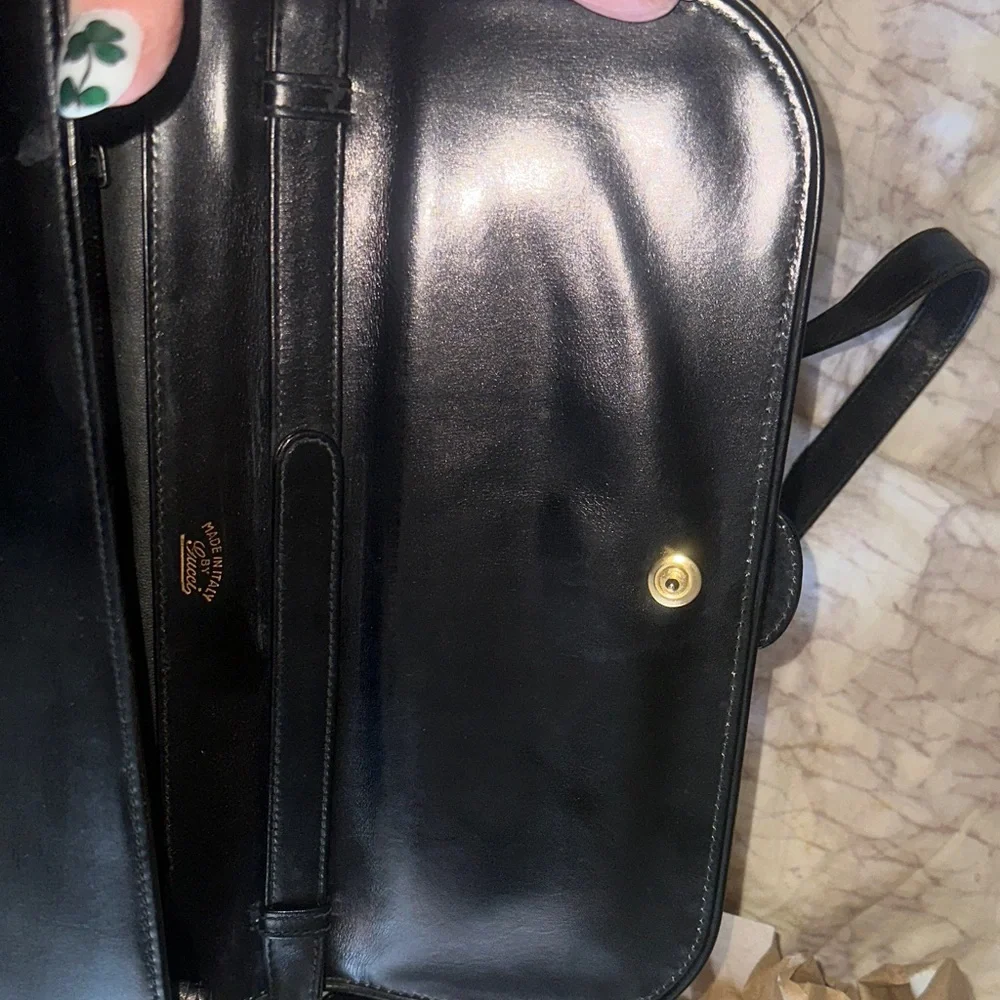 Gucci Black Leather Shoulder Bag or Clutch - Picture 6 of 14